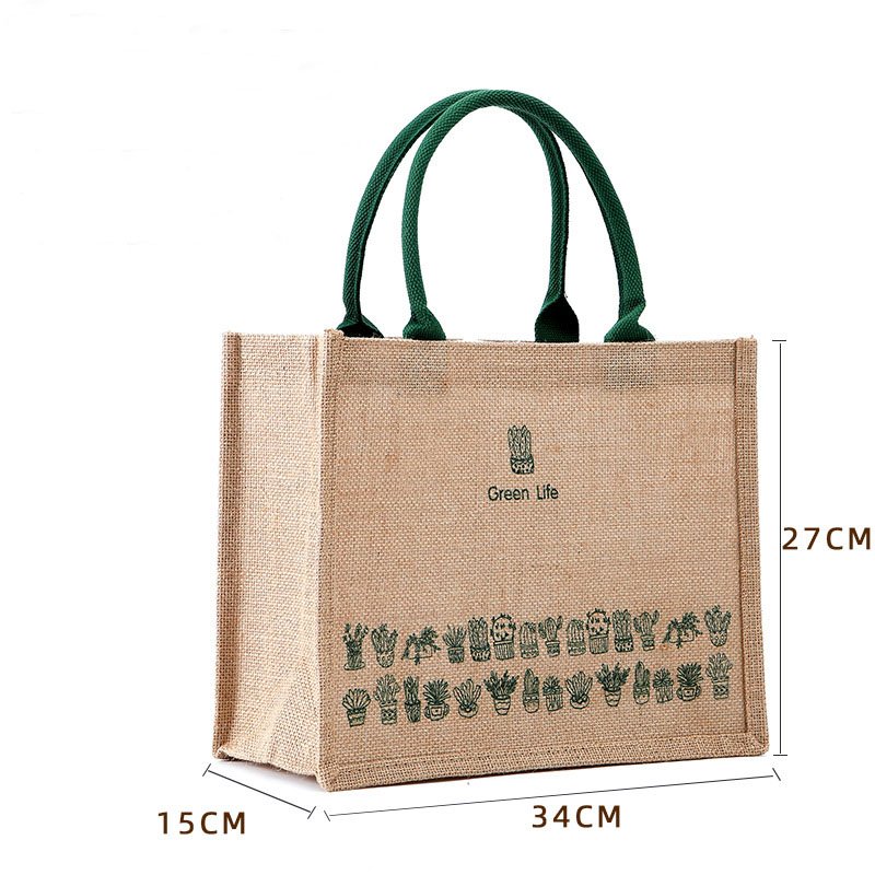 Jute Tote Supplier Eco Friendly Burlap Beach Shopping Bag Jute Gifts bag for Swimming