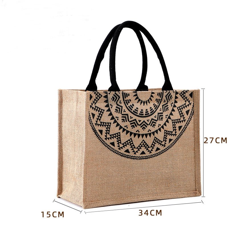 Jute Tote Supplier Eco Friendly Burlap Beach Shopping Bag Jute Gifts bag for Swimming