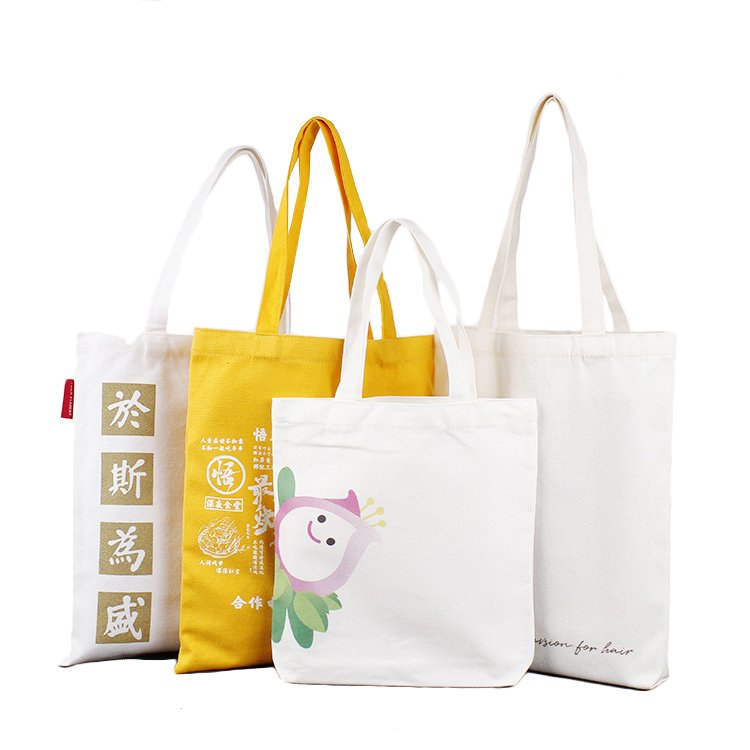 Promotional handle canvas bag custom print promotional 100% cotton canvas tote swag bag