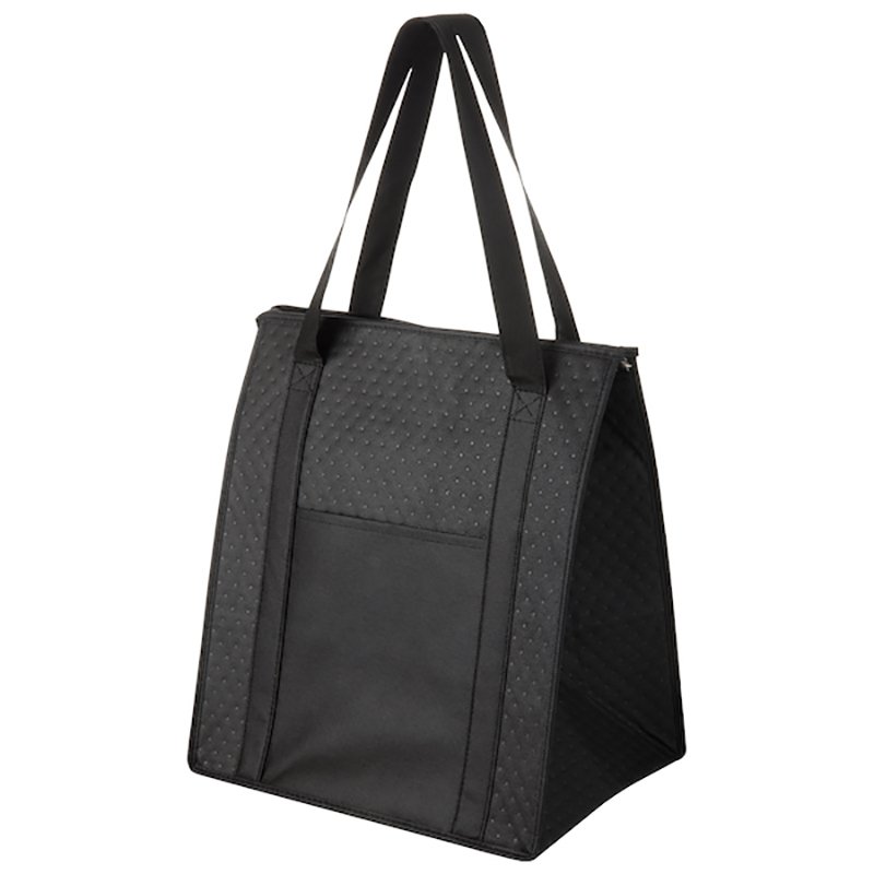 New Custom print hot pressed non woven insulated tote cooler bag insulated grocery shopping bags