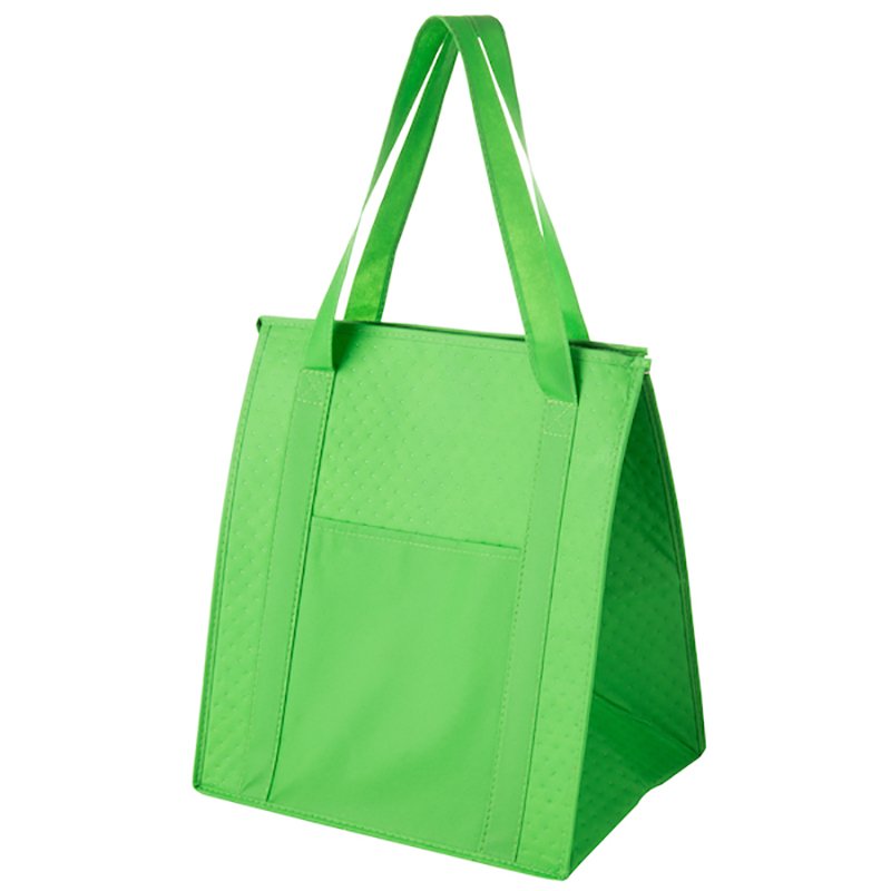 New Custom print hot pressed non woven insulated tote cooler bag insulated grocery shopping bags