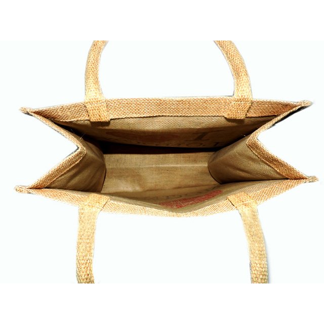 Eco friendly shopping tote jute bag with nice printing high quality product made In India West Bengal In Kolkata prepared by EWB