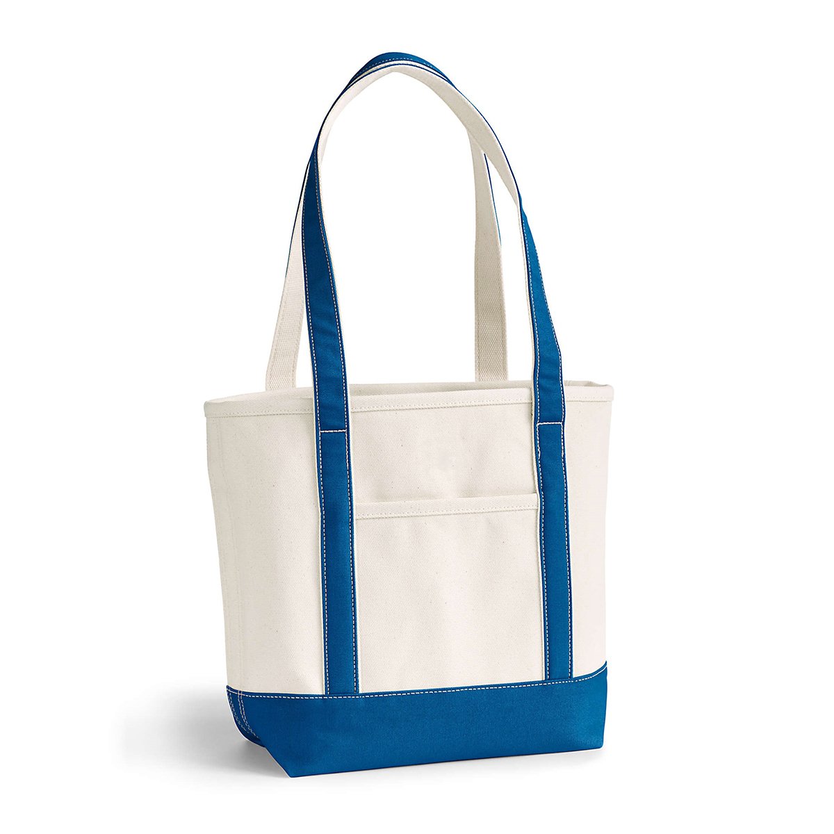 Custom Premium Heavy Duty Open Top Long Shoulder Cotton Canvas Tote Bag Natural Canvas Shopping Bag With Pocket