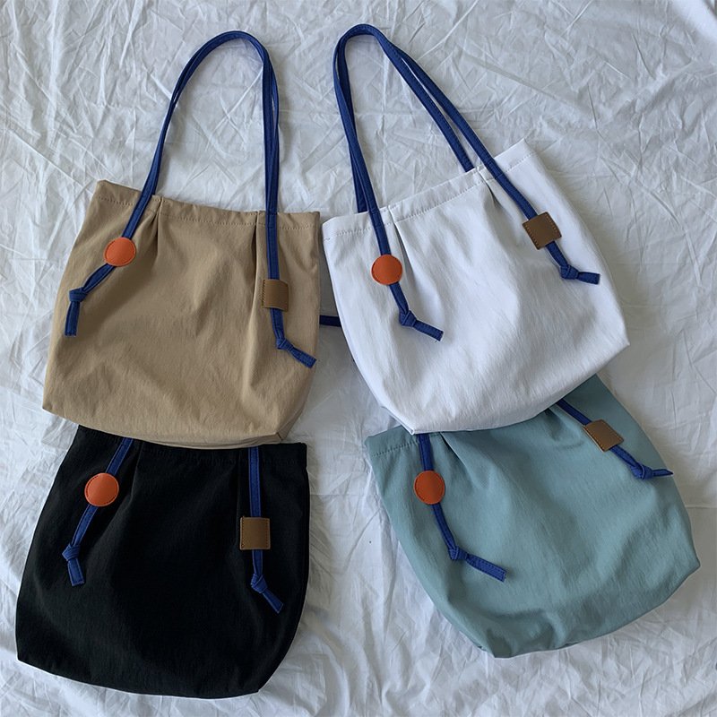 New design Fashion ins style custom logo size nylon bag waterproof shopping bag Large capacity traveling shipping tote bag