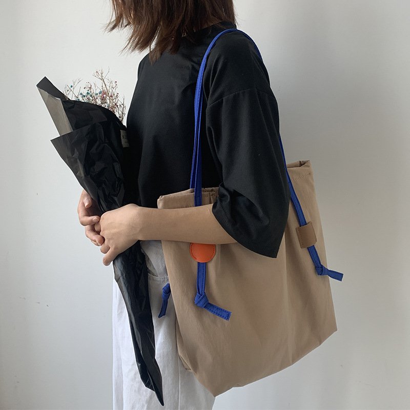 New design Fashion ins style custom logo size nylon bag waterproof shopping bag Large capacity traveling shipping tote bag