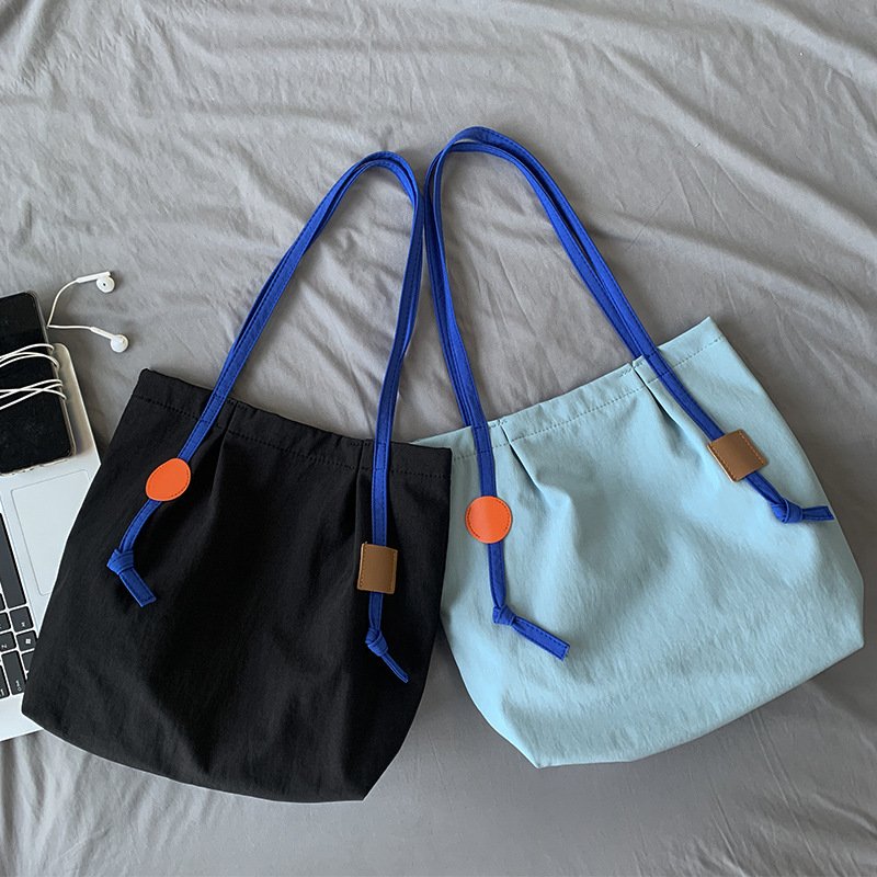 New design Fashion ins style custom logo size nylon bag waterproof shopping bag Large capacity traveling shipping tote bag