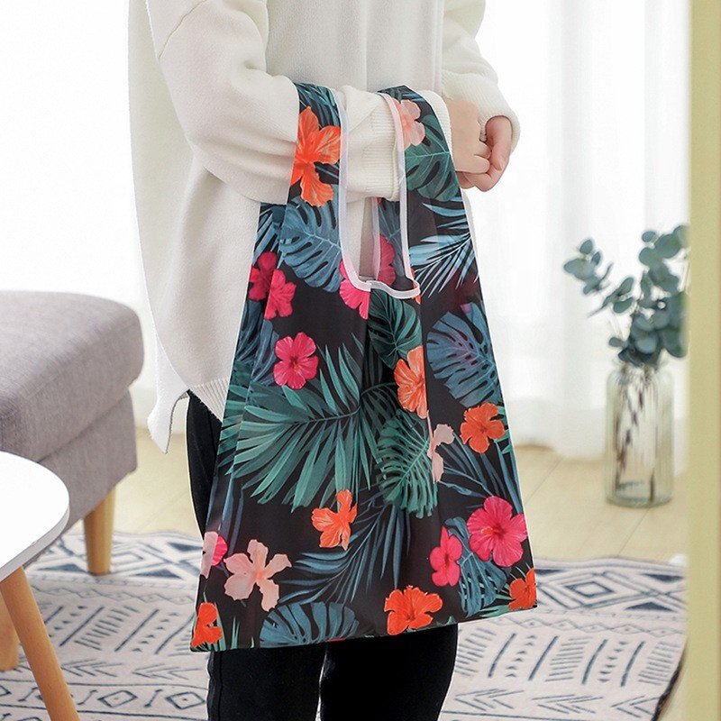 Waterproof reusable folding market picnic beach color tote bags with custom printed logo