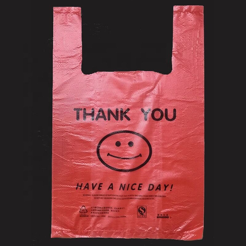 HDPE shopping bag with logo printed