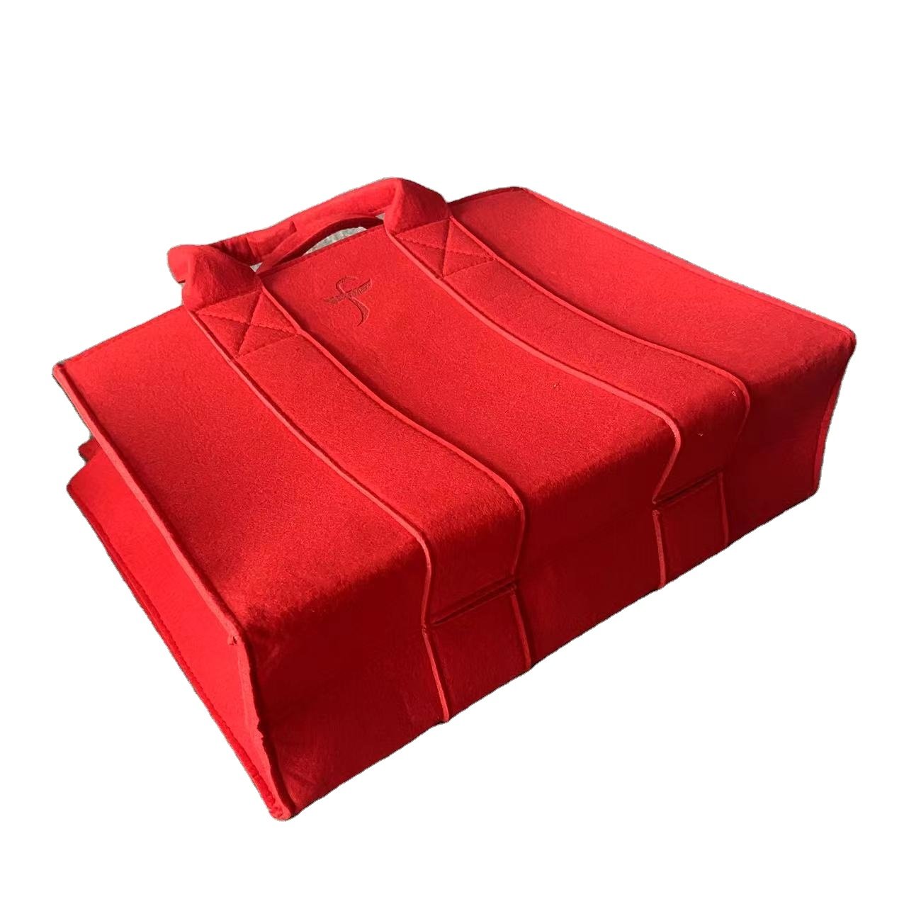 Cheap Custom Recyclable Wool Felt Shopping Bag Felt Tote Bag Women Hand bag with zipper