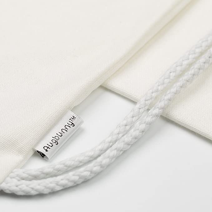 Custom Logo White Storage Drawstring Bag Eco Friendly Travel Shopping Bag Soft Cotton Drawstring Bag For Packaging