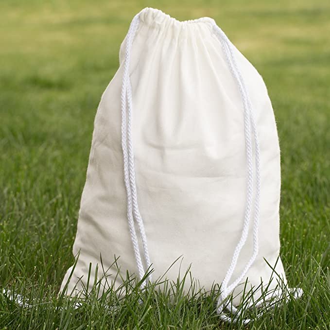 Custom Logo White Storage Drawstring Bag Eco Friendly Travel Shopping Bag Soft Cotton Drawstring Bag For Packaging