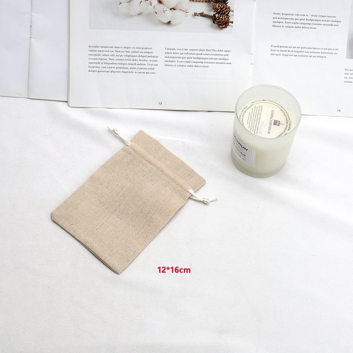 Customizable Reusable Jute Drawstring Pouches Small Grocery Shopping Bags with Cotton Security Model Burlap Wig Bags