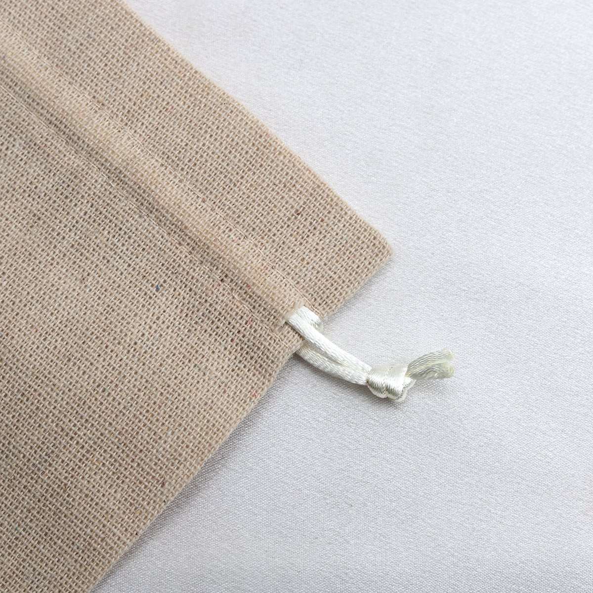 Customizable Reusable Jute Drawstring Pouches Small Grocery Shopping Bags with Cotton Security Model Burlap Wig Bags