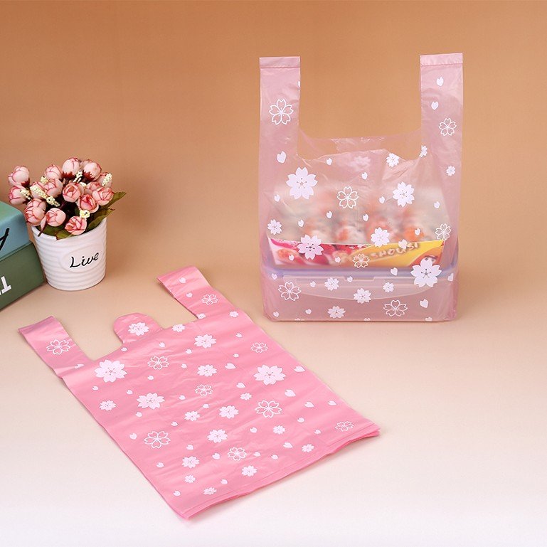 HDPE/LDPE Manufacturer Thank you bags custom plastic shopping bag t-shirt plastic bags with logos