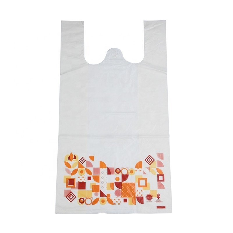 2022 T-shirt plastic bag 100% Biodegradable & Compostable Vest Shopping Bags