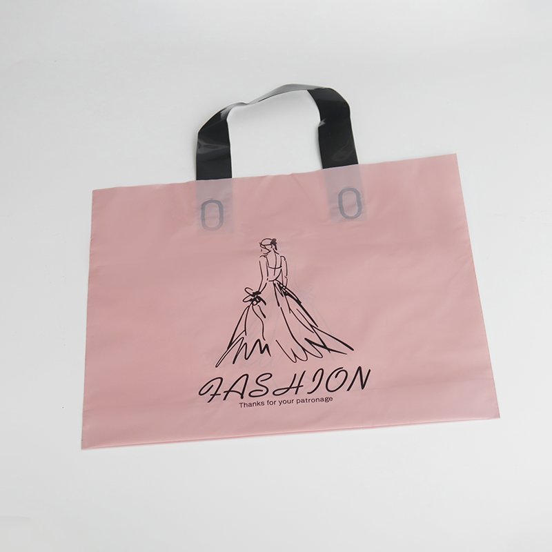 Hot sale Printed Shopping Bag Tote Handle Bag Grocery Bag Recyclable Plastic Accept Heavy Duty Packaging Gift Garment Customized