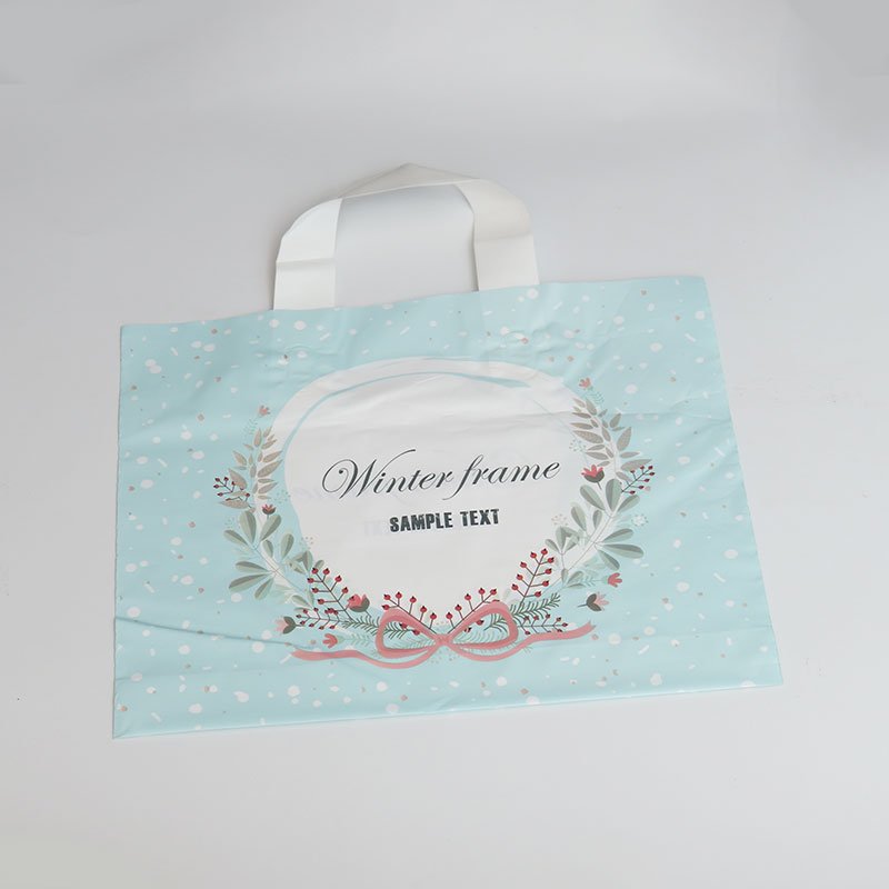 Hot sale Printed Shopping Bag Tote Handle Bag Grocery Bag Recyclable Plastic Accept Heavy Duty Packaging Gift Garment Customized