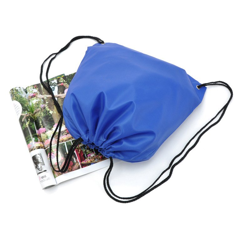 High capacity logo printed oem blank drawstring shopping bag