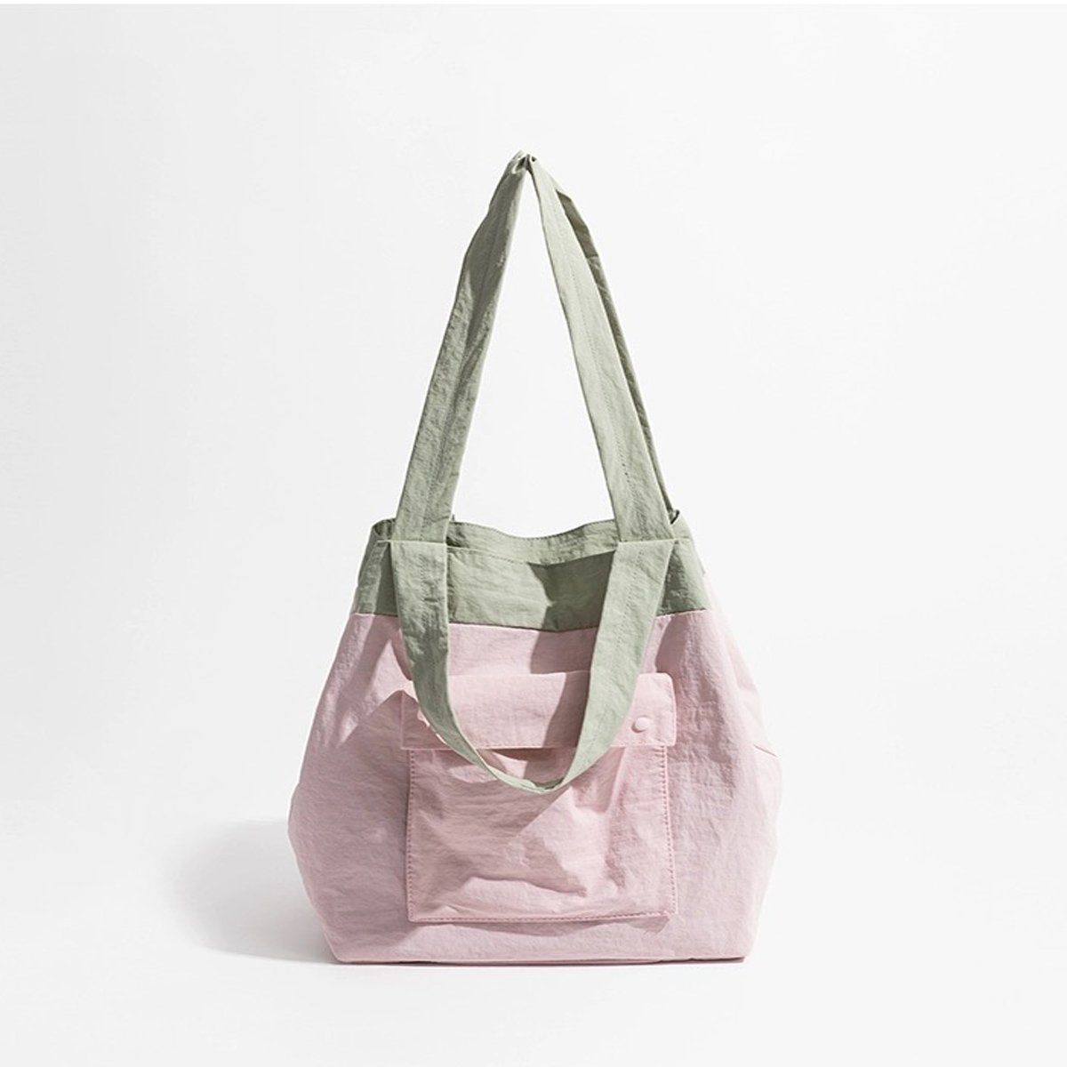 Custom Logo Reusable Waterproof Nylon Tote Bag Shopper Shopping Bag Women's Shoulder Bag Daily Handbag