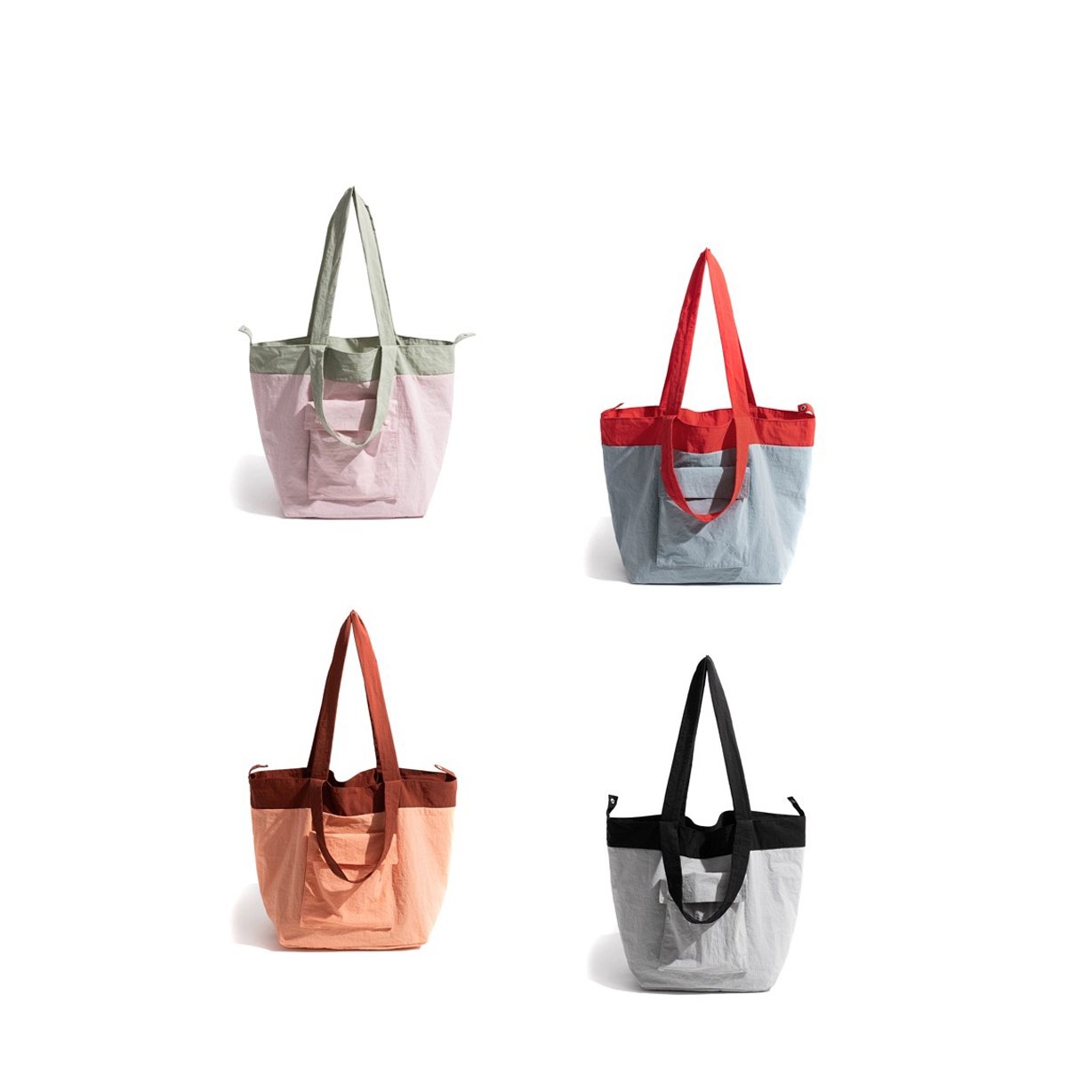 Custom Logo Reusable Waterproof Nylon Tote Bag Shopper Shopping Bag Women's Shoulder Bag Daily Handbag