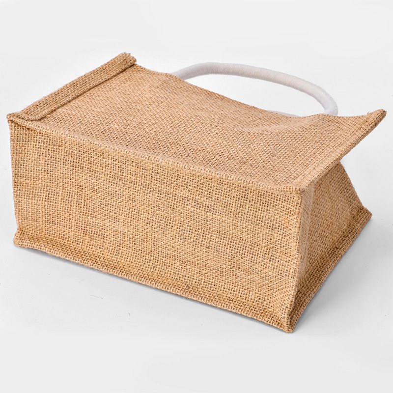 Natural Burlap Reusable Grocery Shopping Bridesmaid Online Wholesale Packing Tote Jute Bag