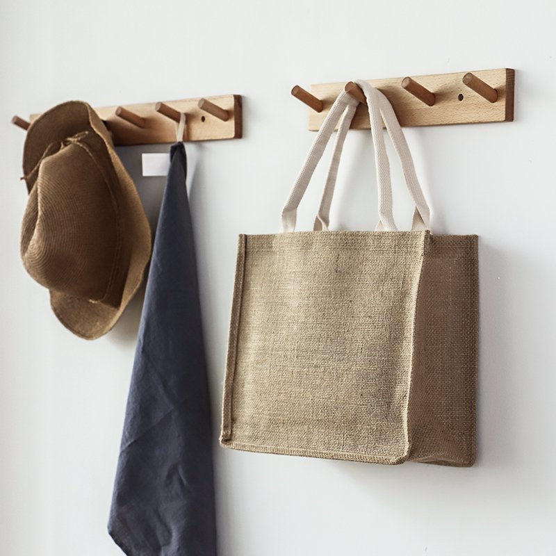 Natural Burlap Reusable Grocery Shopping Bridesmaid Online Wholesale Packing Tote Jute Bag