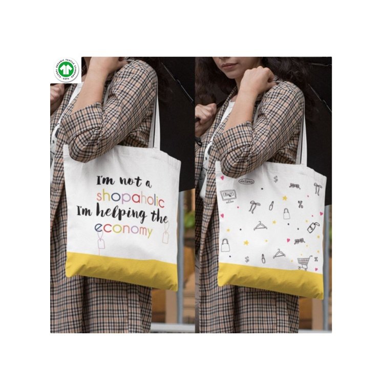 Custom Printed Shopping Bag Least Price Organic Cotton Tote Bags With Logo