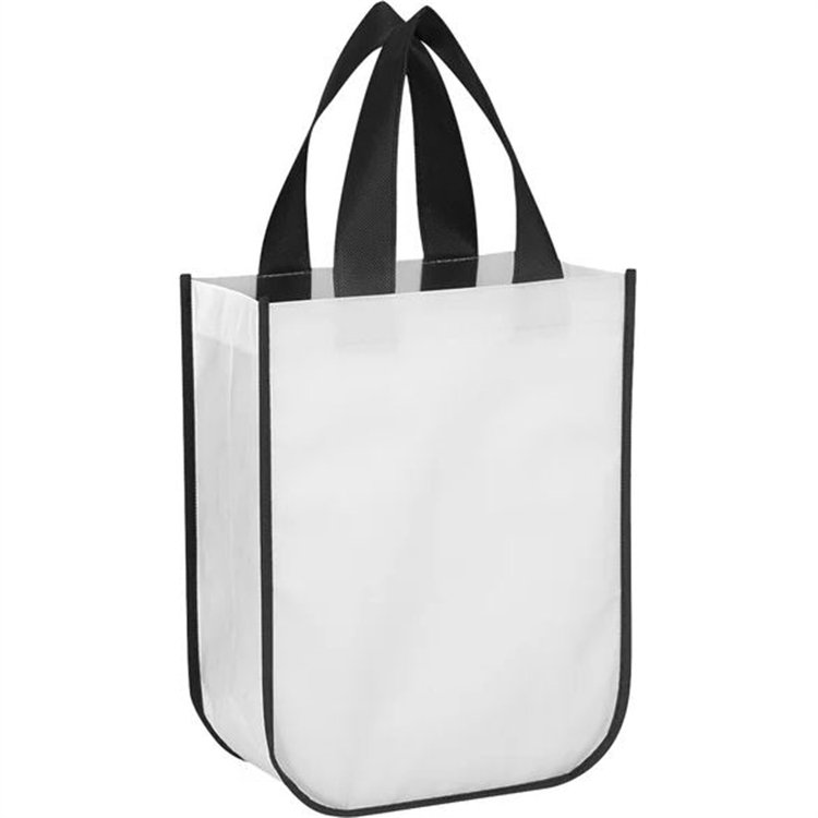 Factory Eco friendly laminated Custom Printed Pattern Recyclable Fabric non woven reusable shopping bags With Logo