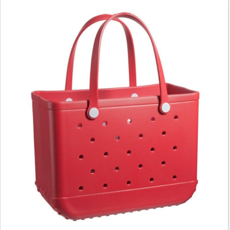 Factory price lady fashion women's large-capacity shopping Bag outdoor waterproof hole EVA beach Tote bag