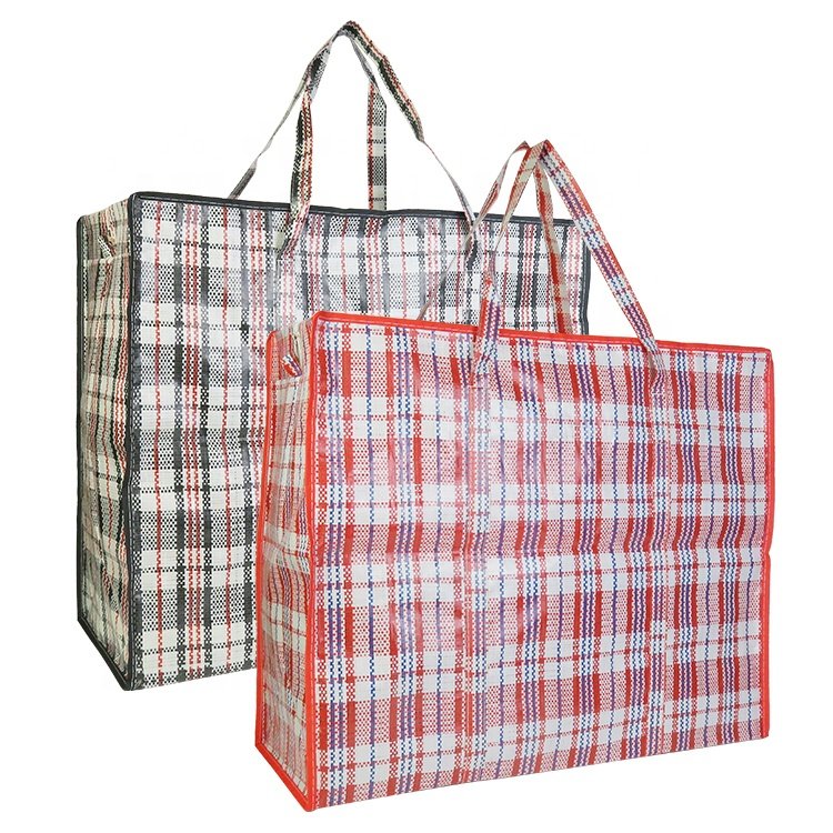 OEM/ODM Supermarket Tote Heavy Duty Washable Reusable Grocery Shopping Bags With Zipper