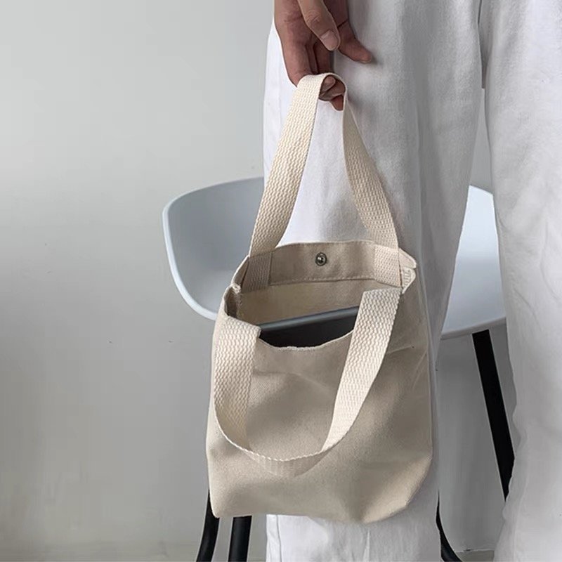 Wholesale Custom Print Logo Cheap Reusable Shopping Bags Plain White Blank Cotton Canvas Tote Bag With Customized