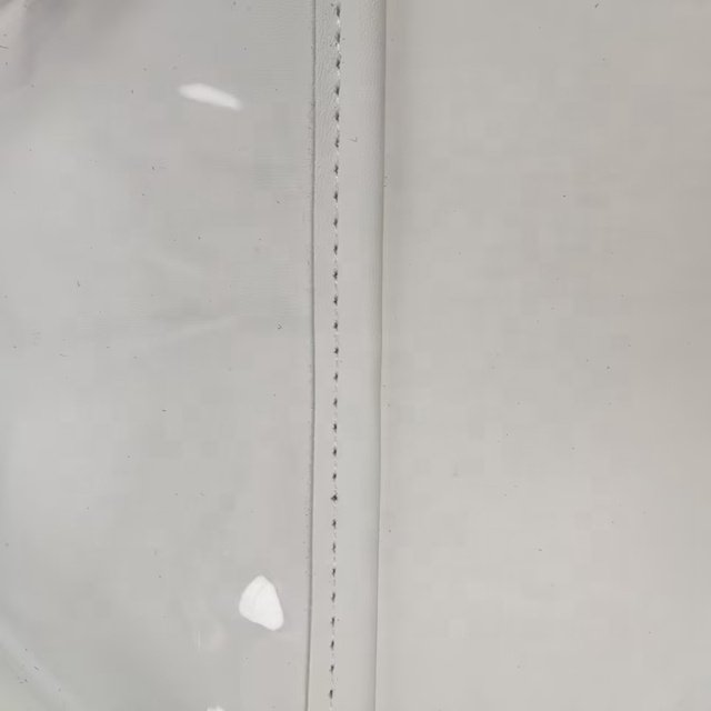 Fashion Wholesale Plain Clear Transparent Pvc Large Shoulder Jelly Shopping Tote Bag With Leather Handle