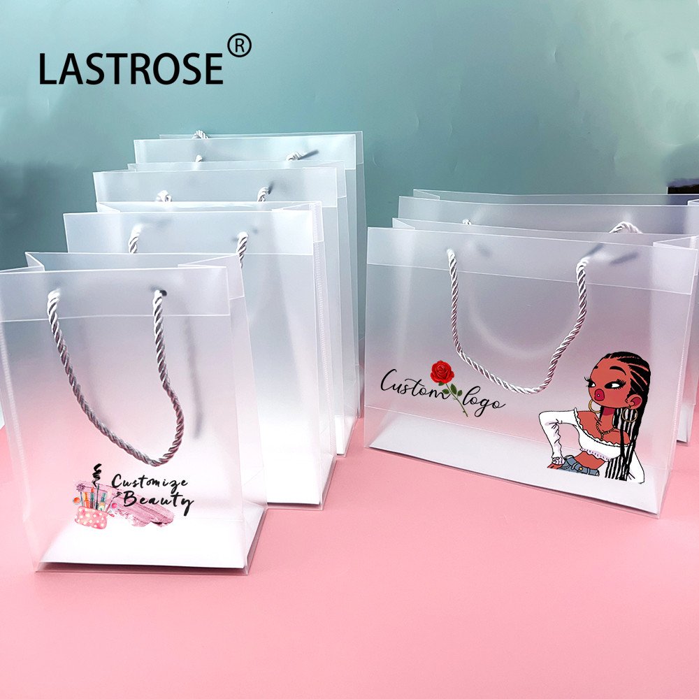 Clear pvc bag with handle gift bag pvc low cost clear bag