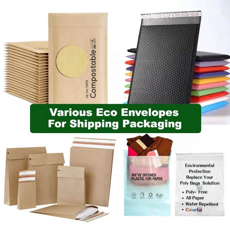 GDCX Competitive Price Honeycomb Paper Shipping Padded Mailing Envelopes Black Bubble Pouch Envelope Packaging Kraft Mailers