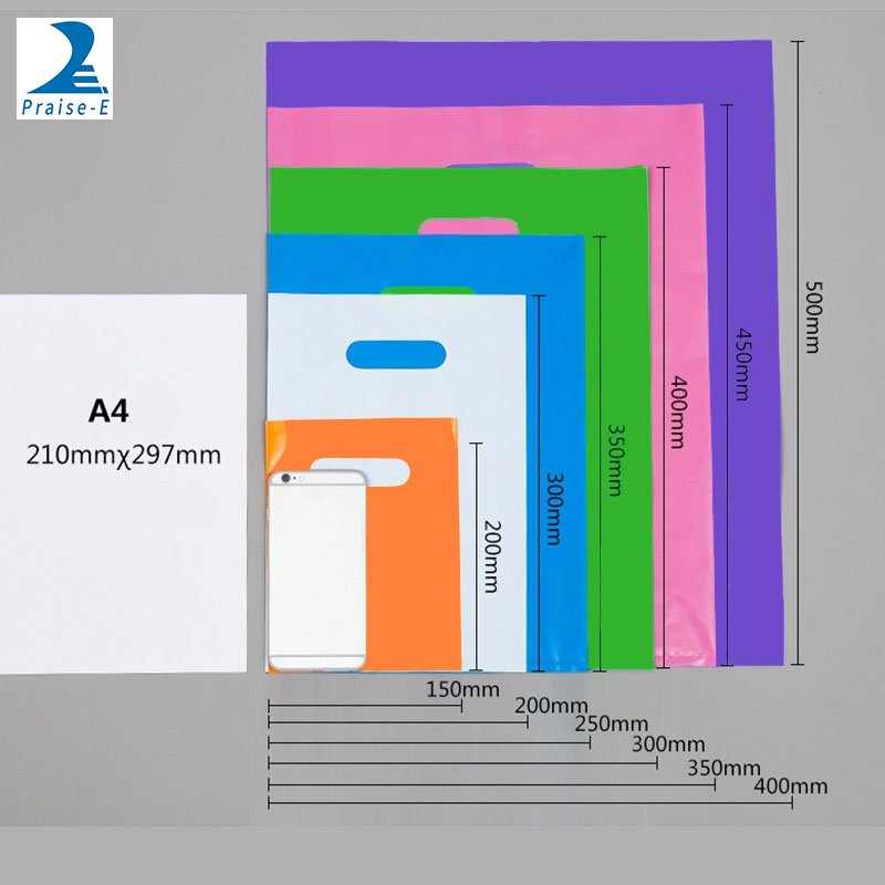 LDPE Eco-friendly black shopping bag printed bags custom logo, custom packaging bags for clothing