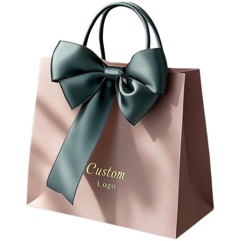 2024 Luxury Customized Branded Logo Luxury Black Paper Apparel Packaging Gift Shopping Bag Paperbag