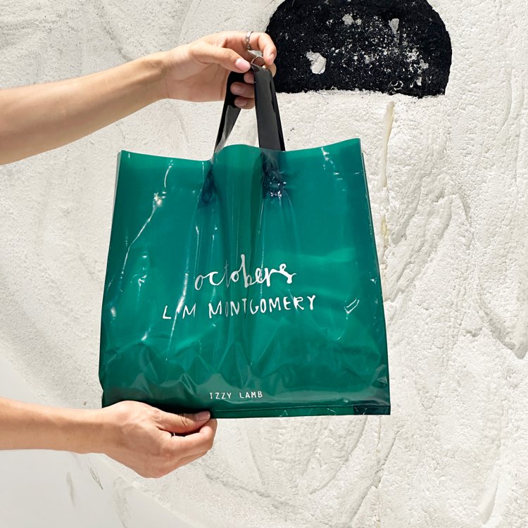 OEM custom logo patch handle plastic packaging bag shopping bag with logo plastic shopping bag