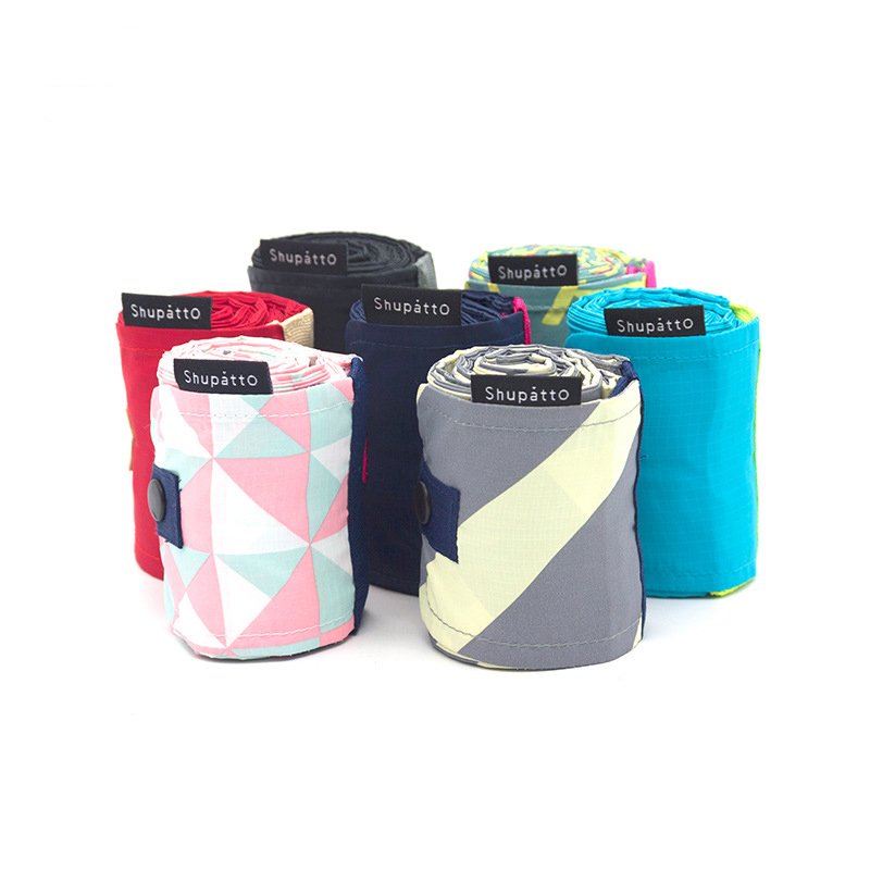 Foldable Roll Up Grocery Bags Pocket Pouch Shopping Bag Waterproof Reusable Travel Storage Bag