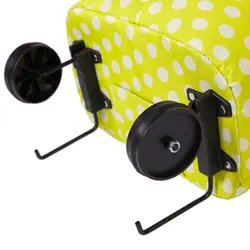 Foldable Shopping Trolley Bags Cart Grocery Polyester Handbag Tote Bag with Rolling Wheels