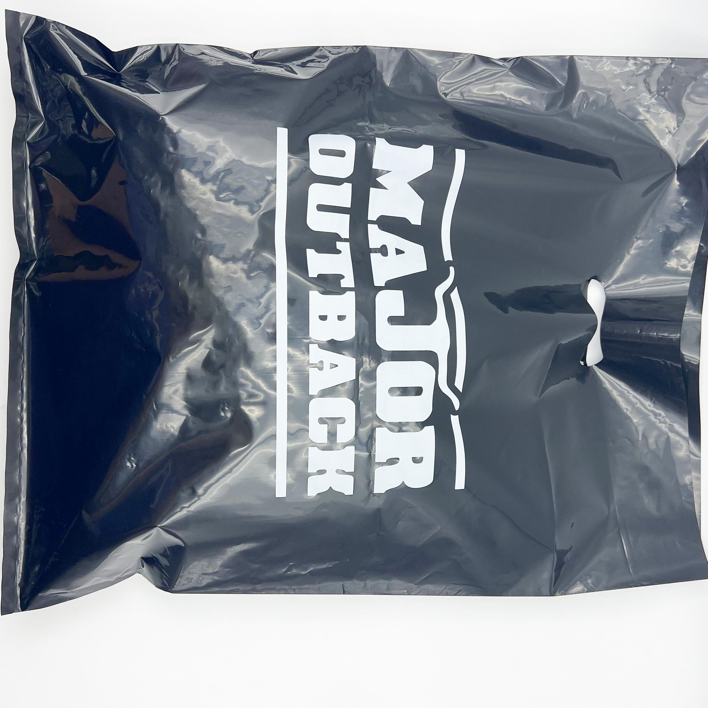 Custom Logo Design Thick Printed Heavy Duty Plastic Shopping Bag Ldpe Die Cut Handle Plastic Bags With Handle