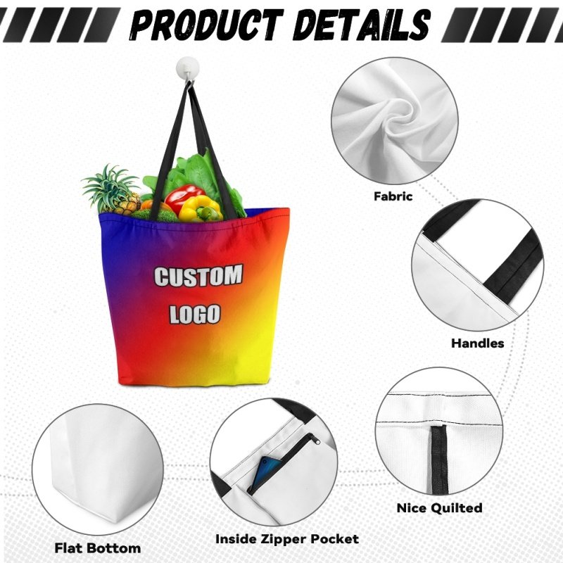 Hawaiian Maile Leaves Handbag for Women Print on Demand Drop Shipping Shoulder Bag Spacious Foldable Ladies Canvas Shopping Bag