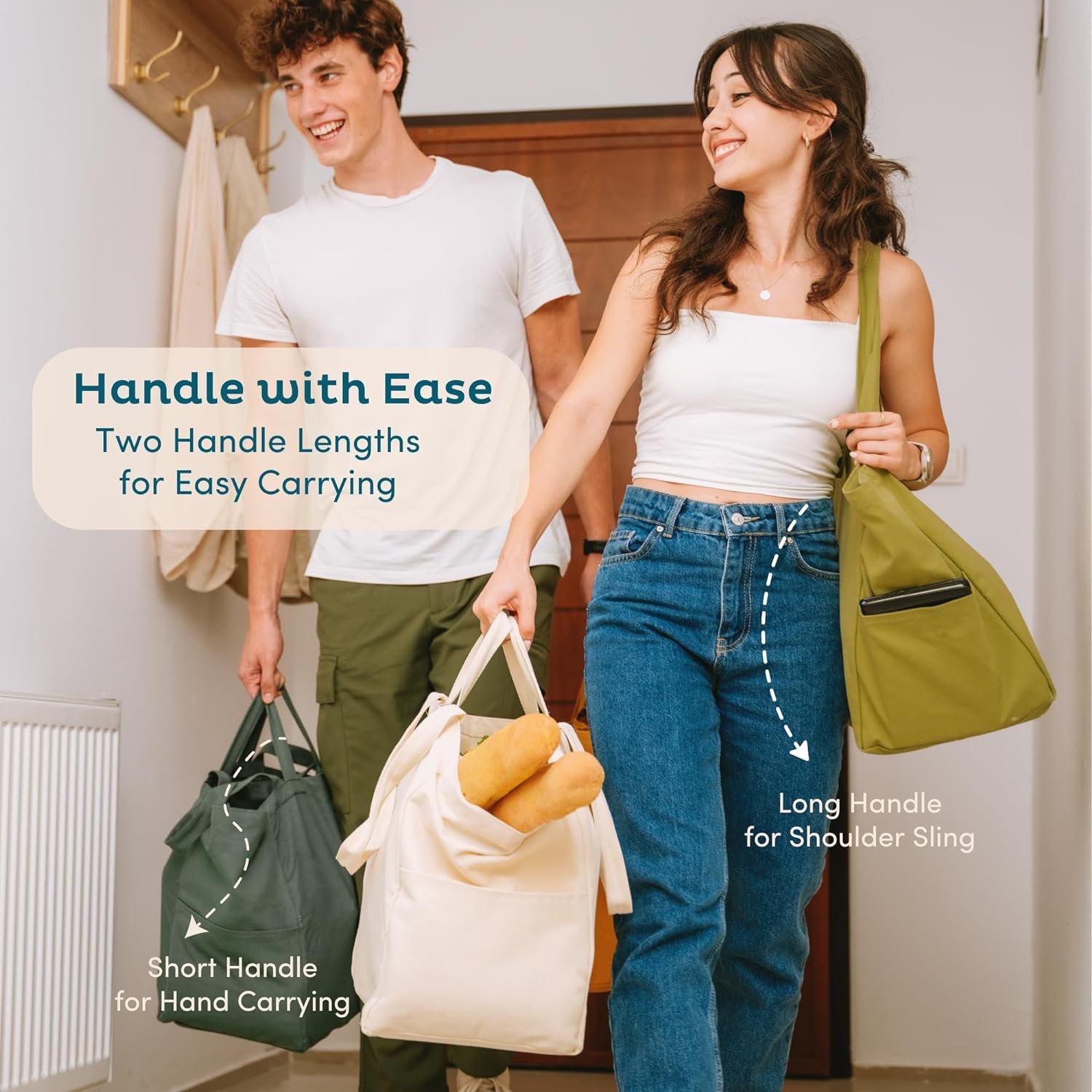 Custom-Printed Organic Cotton Canvas Tote Bags, Eco-Friendly Recyclable Shopping Bags with Branding Logo for Market & Trade Show