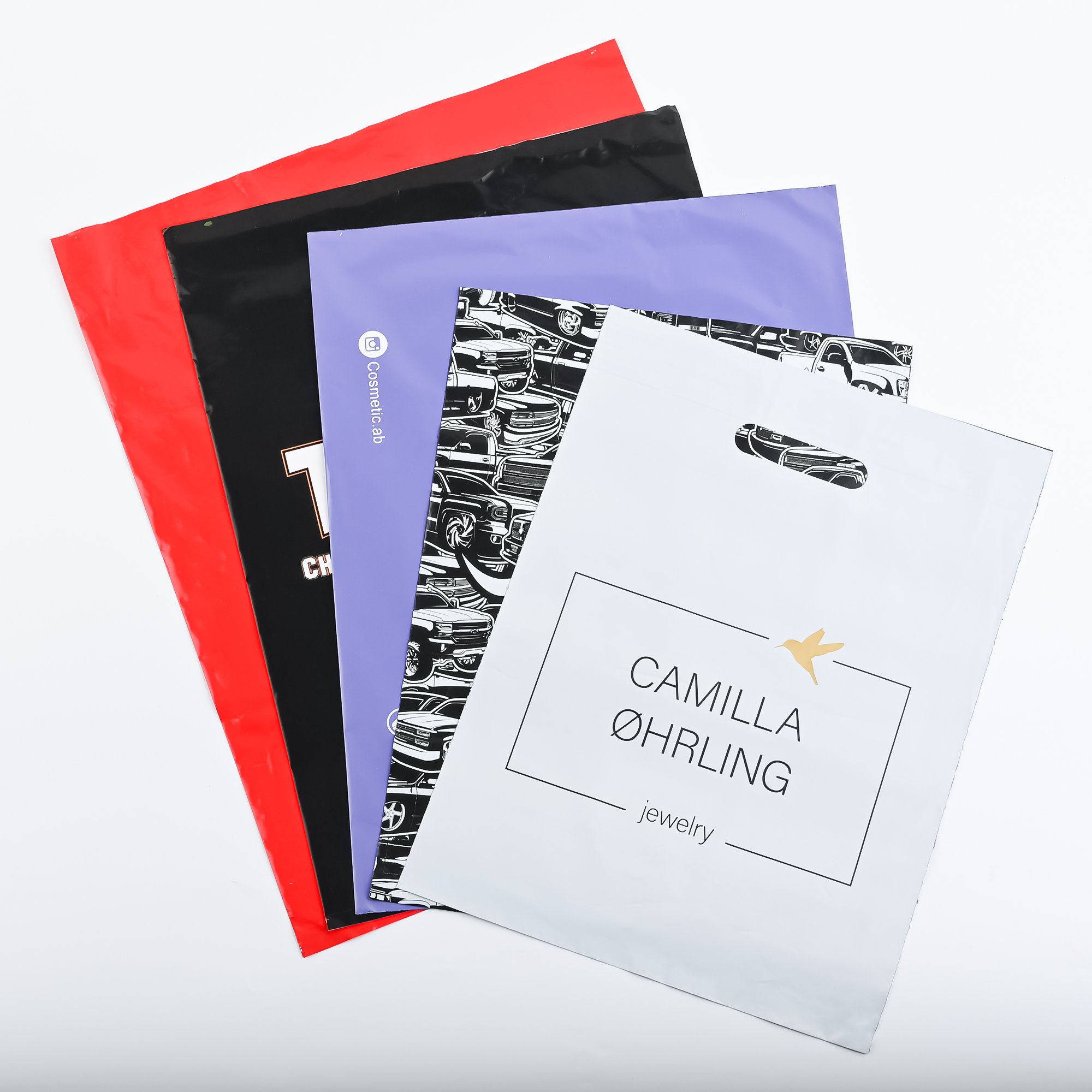 Custom Made Plastic Shopping Bags Designed Printing Clothes Plastic Shopping Bags Grocery Plastic Shopping Bags
