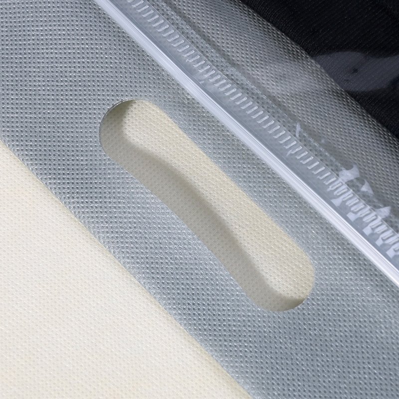 Wholesale Biodegradable Supermarket Non-Woven Bag Shopping Bags With Logo D Cut Non Woven Bag With Zipper