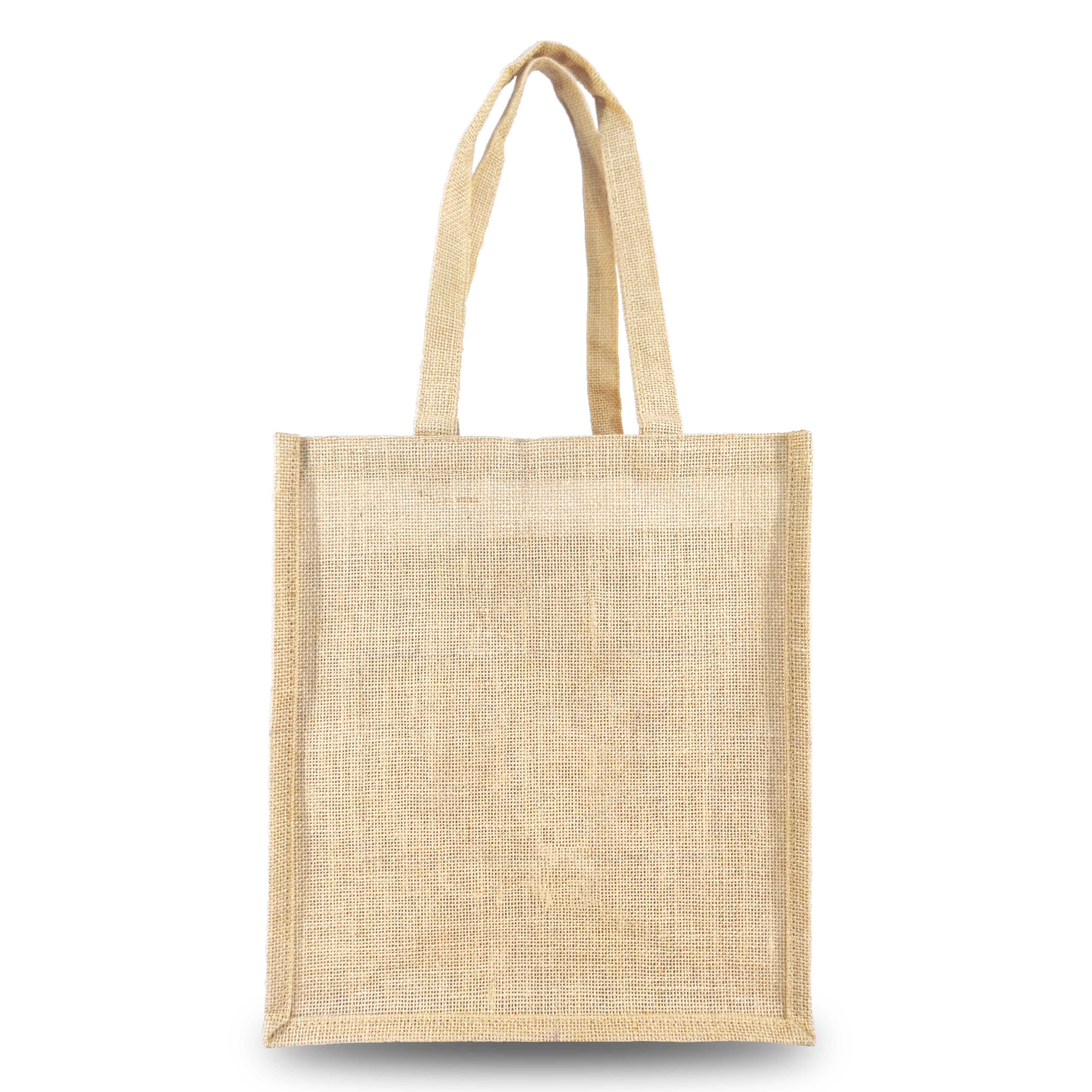 Customized 1 Compartment/Crystal Window Jute Fabric Burlap Shopping Bag Cane Handle Jar Bottle Gift Bag with Promotional Appeal