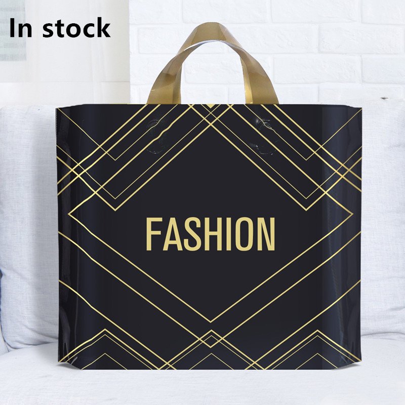 Thank You Bags Plastic Shopping Bags Clothing with Soft Loop Handle for Retail Stores, Boutiques, Wholesale Small Gift Plastic