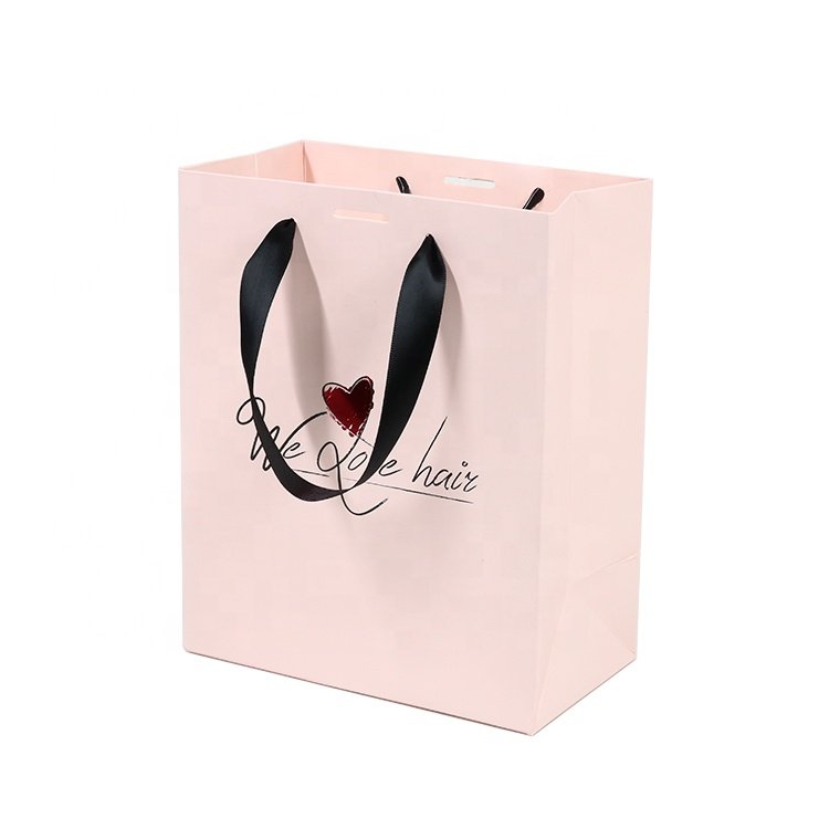 Custom Logo Black Matte Laminated Apparel Packaging Gift Paper Shopping Bag for Clothing
