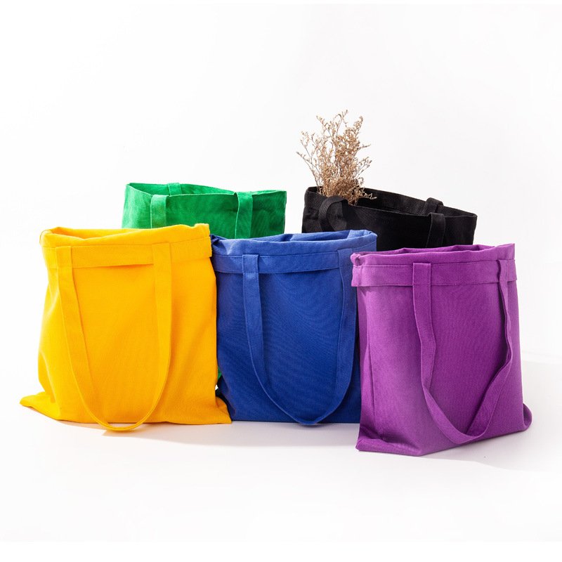 Hight Quality 12 Oz Canvas Tote Bag Customizable logo Eco-friendly Multicolored Personalized Canvas Tote Bags