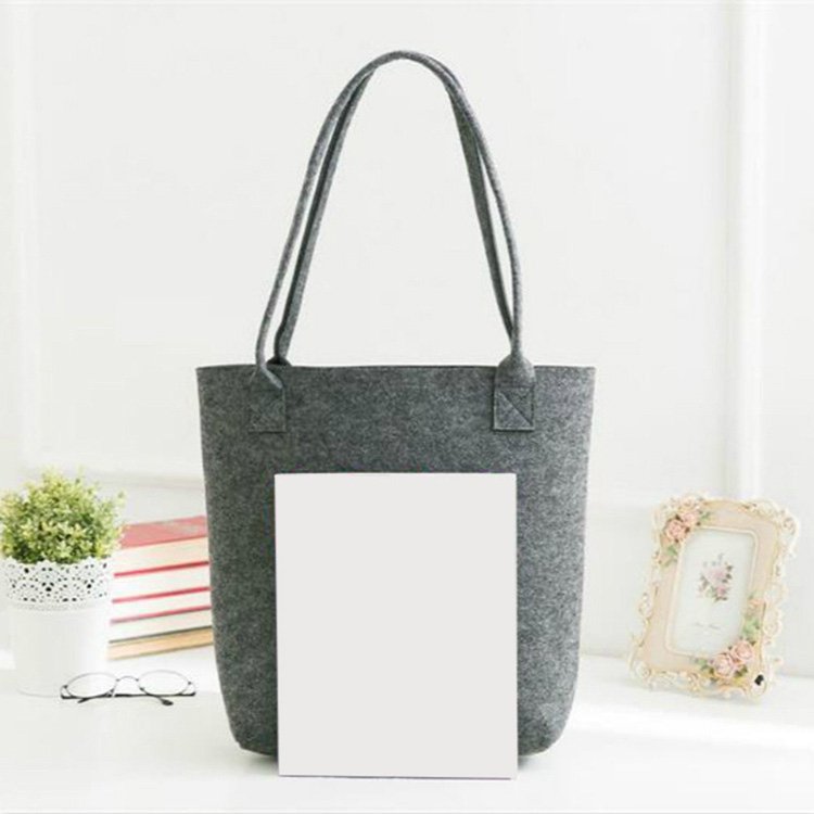 Wholesale Eco Promotional Custom Handmade Polyester Felt Portable Shopping Tote Bag Gift