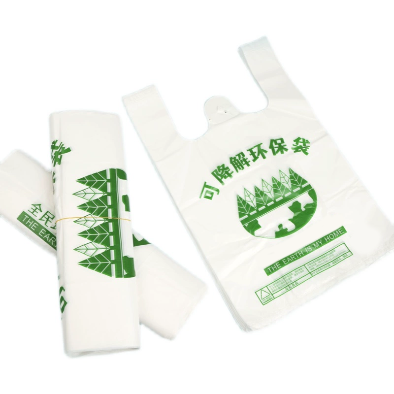 Packing Hot Biodegradable Plastic HDPE T-Shirt Bag Package Shopping Bags Products 100% Compostable Biodegradable Eco Friendly